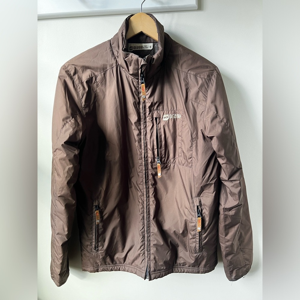 ORAGE Quilted‎ Insulated Brown Jacket Lightweight Full Zip Sporty Outdoor S